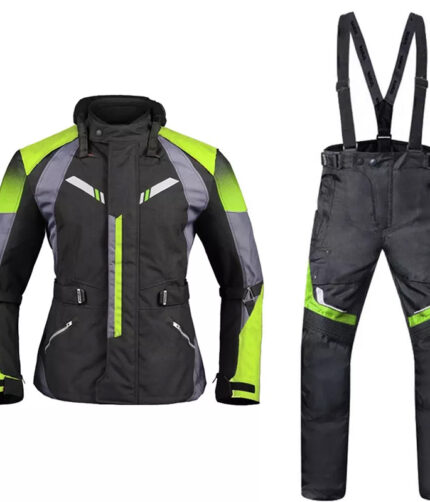 2-Piece Cordura/Textiles Green, Black, Gray Motorbike Suit with Protectors Waterproof Breathable Touring Jacket Pants Motocross Racing Suit 2023