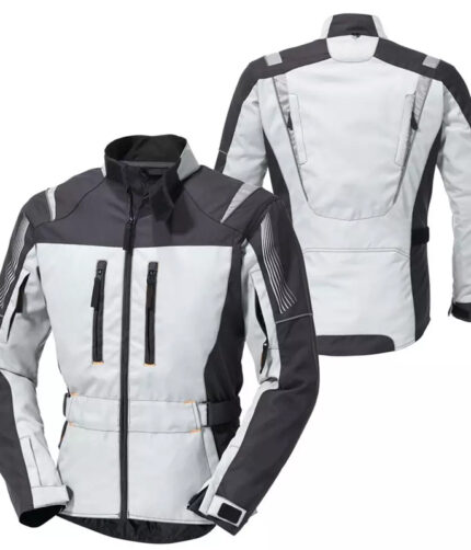 Long Black & White Full Waterproof Breathable Jacket Top-Quality Material Armored Motorbike Cordura Textile Jacket