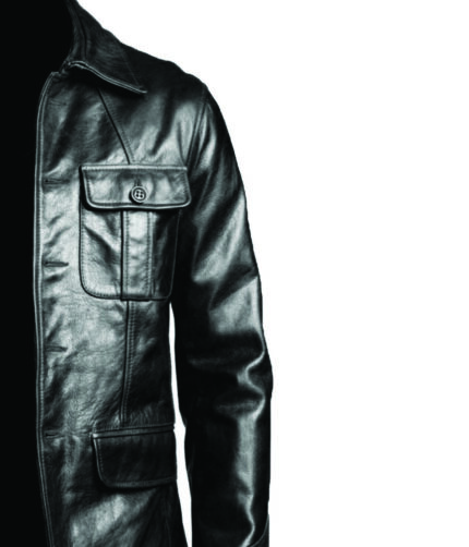 Men Black Blazer Coat Motorcycle Biker Real Leather Jacket