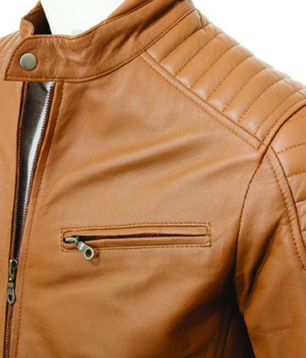 Men's Black Racer Biker Jacket Motorcycle PU Leather Jacket Cool Zipper Pockets Fashion Coats