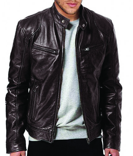 Soft Lambskin Leather Biker Jacket Motorcycle Streetwear Jackets for Mens