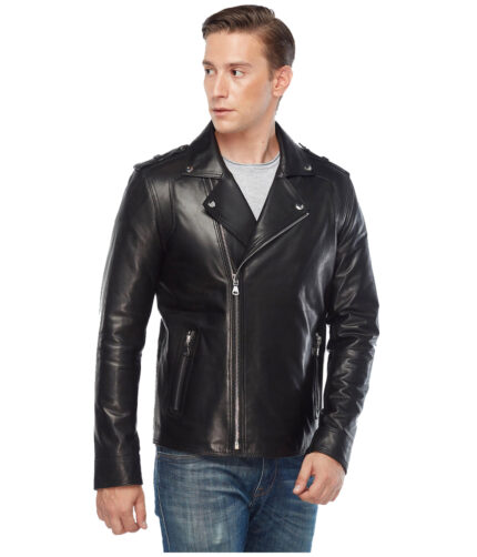 Dancy Café Racer Biker Genuine Leather Jacket Black Motorcycle/ Motorbike Riding Wear