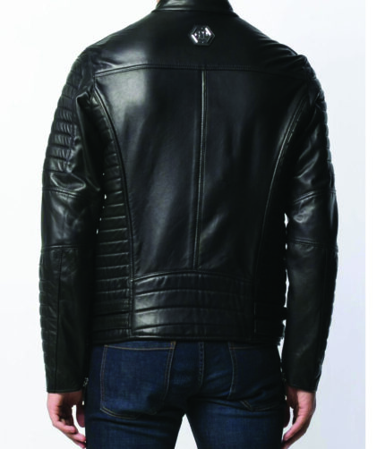 Men's Black Racer Biker Jacket Motorcycle PU Leather Jacket Cool Zipper Pockets Fashion Coats