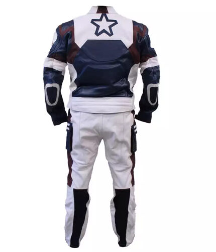 Two Piece Cowhide Leather Motorbike Racing Suit 2023 Blue, White & Brown Stylish with Protectors Breathable Touring Jacket Pants Motocross Riding Suit