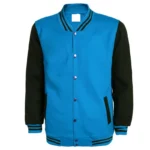 Baseball Bomber Jackets Fashion Blue, Black Sleeves Letterman Varsity Jacket Unisex